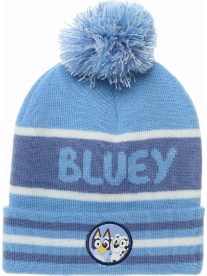 Világoskék fiú kalap pomponokkal Bluey