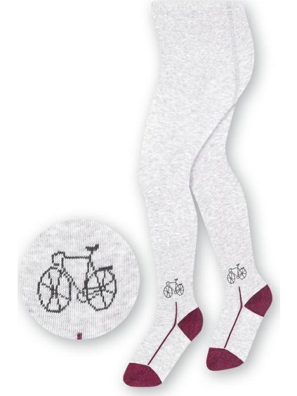 Szürke melange fiú mintás harisnyanadrág Art.071