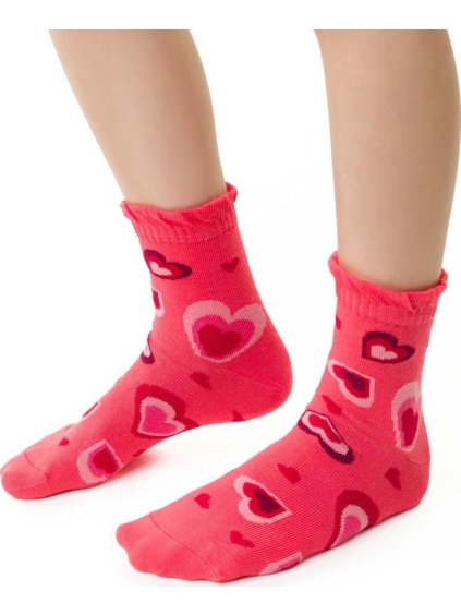 Lány szív mintás zokni Art.014