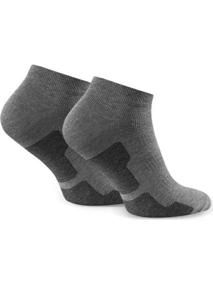 Sötétszürke melange férfi sport bokazokni 101