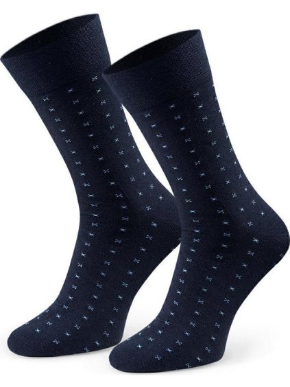 Sötétkék mintás férfi öltöny zokni Art.056