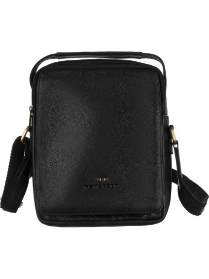 Peterson fekete bőr messenger táska