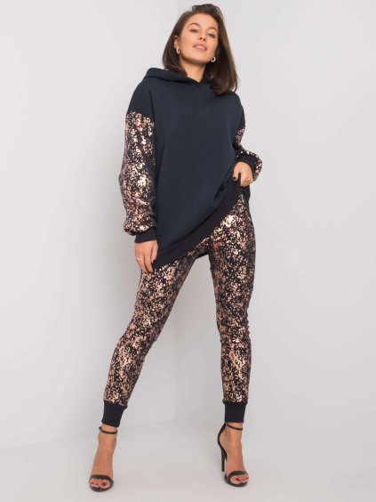 Sötétkék női aranymintával