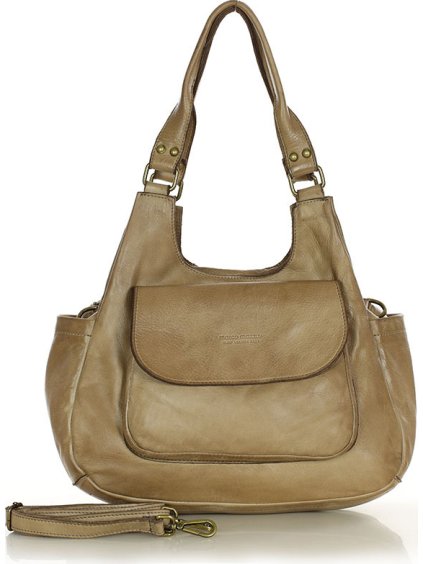 MARCO MAZZINI Bézs cappuccino retró kézitáska