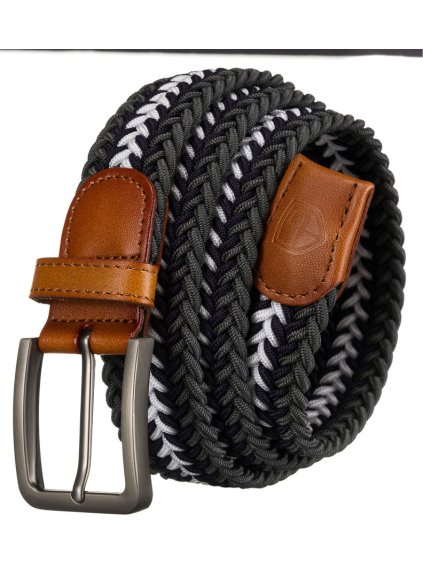 Peterson férfi szürke-fehér vászon öv lyukak nélkül