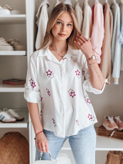 Fehér női ing csillagokkal ASTROWIA