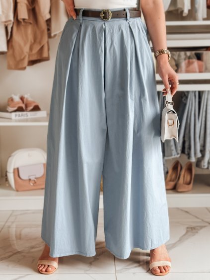 Világoskék női széles nadrág-szoknya FLOWES (Méret ONE SIZE)