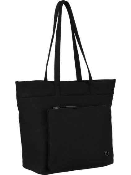 Peterson női fekete shopper táska zsebbel az elején