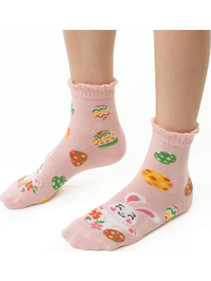 Rózsaszín lány húsvéti zokni Art.138