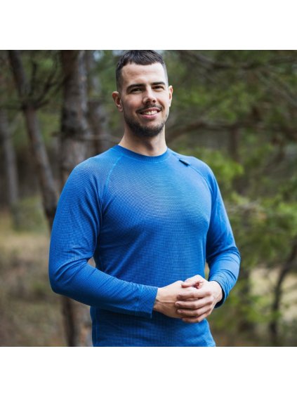 Kék férfi termo modál póló