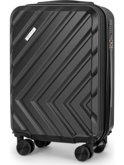 SOLIER fekete utazóbőrönd KYOTO 55x40x20 cm