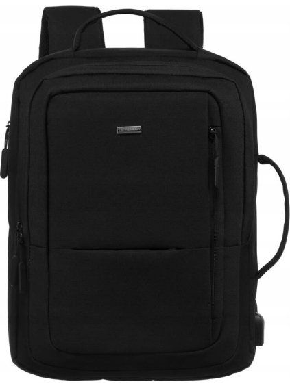 Peterson fekete sport hátizsák USB porttal