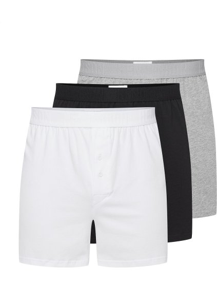 3 db-os férfi pamut alsónadrág szett Henderson Oracle (Méret L, Barva fehér/szürke/fekete)