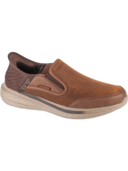 Skechers férfi barna bőr tornacipő Slip-Ins: Slade