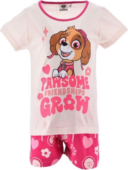 Rózsaszín lány pizsama Paw Patrol Skye mintával