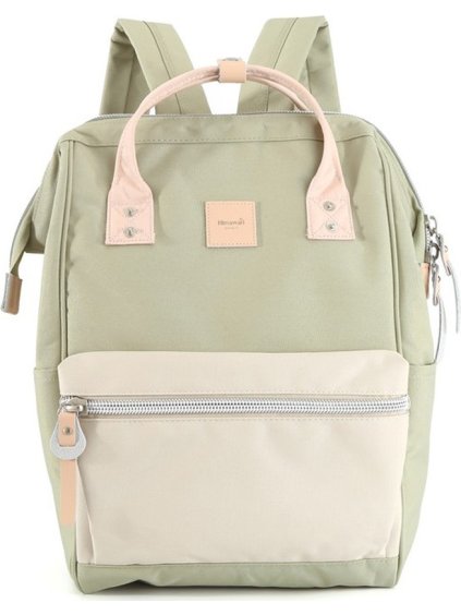 Himawari világos bézs-khaki tágas laptop hátizsák USB porttal