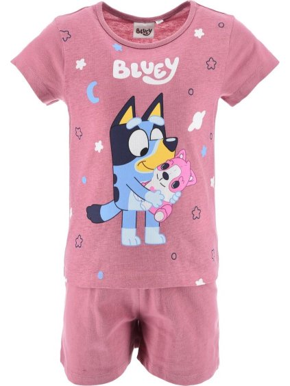 Rózsaszín gyerek rövid pizsama Bluey