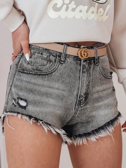 Szürke női farmer rövidnadrág SHORT LIFE