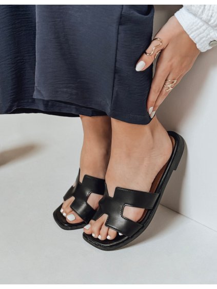 Fekete női elegáns papucs CLASSROT