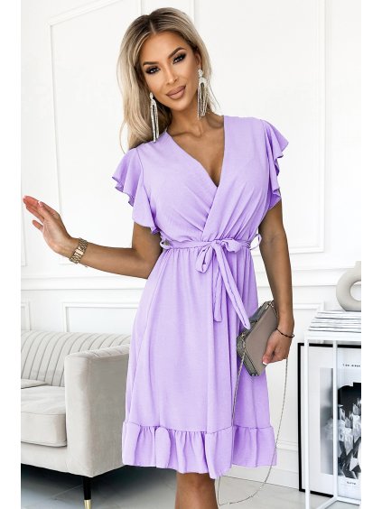 Lila fodros ruha CORNELIA