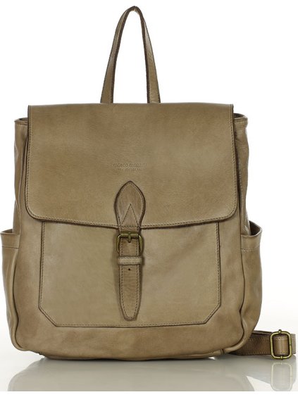 MARCO MAZZINI Bézs hátizsák S zsebekkel