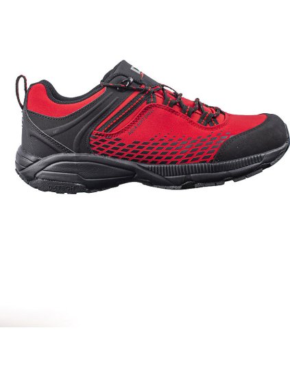 Piros férfi túracipő cipő vastag talppal
