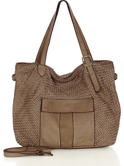 MARCO MAZZINI Nagy bézs szövött táska