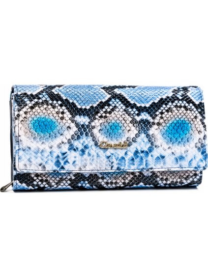 4U Cavaldi kék nagy méretű mintás pénztárca M702