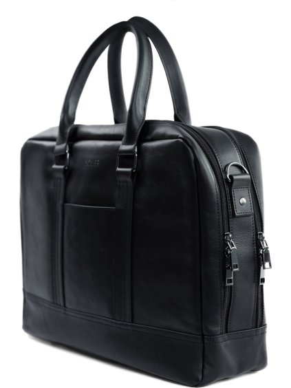 Férfi fekete bőrtáska