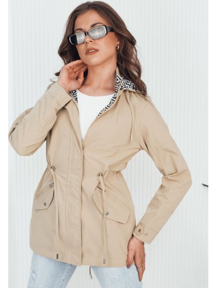 Bézs női kétoldalas parka AVELIN (Méret S)