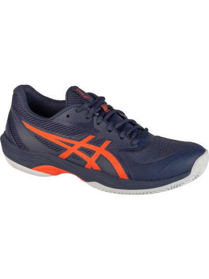 Sötétkék férfi teniszcipő narancssárga elemekkel ASICS Gel-Challenger 14 Clay/OC