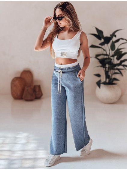 Női kétrészes kék nadrág és bordázott felső szett LIFETIME