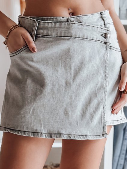 Női szürke farmer szoknya/rövidnadrág CHILL WRAP