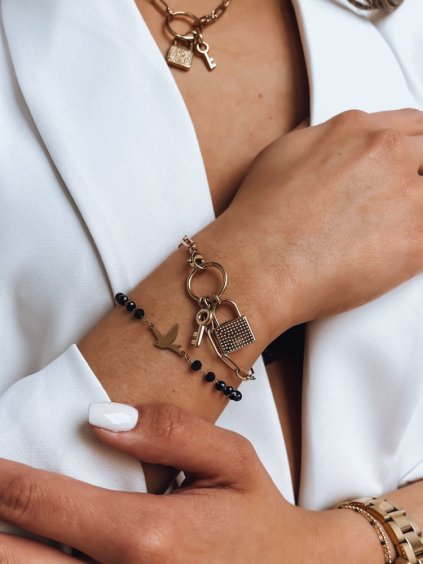 Fekete gyöngyös karkötő PALOMA