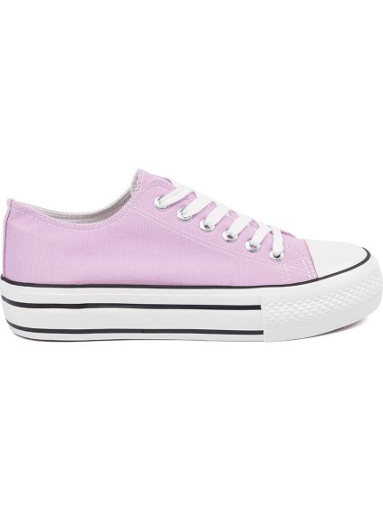 Rózsaszín női platformos tornacipő