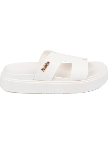 Fehér női platformos papucs