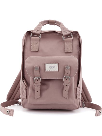 Sötétrózsaszín tágas városi hátizsák laptoptartó rekesszel - Himawari