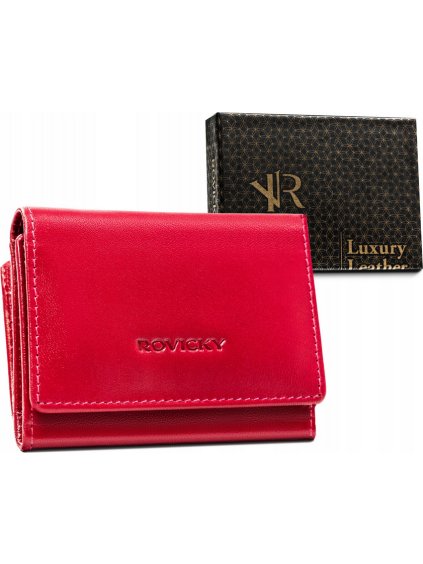 Rovicky Sötét rózsaszín sima kis pénztárca V215