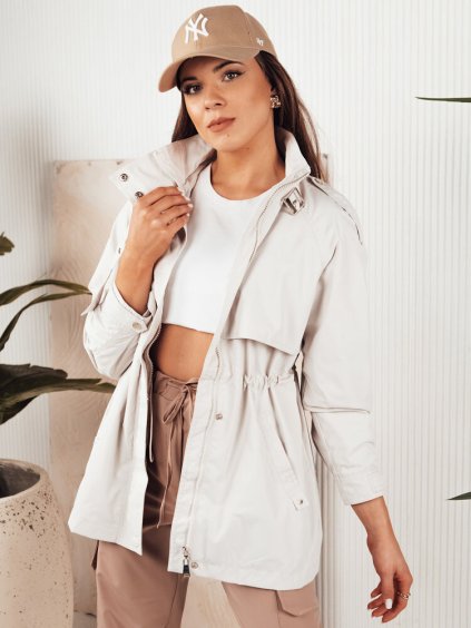 (Méret 2XL) Fehér elegáns női parka TILAN