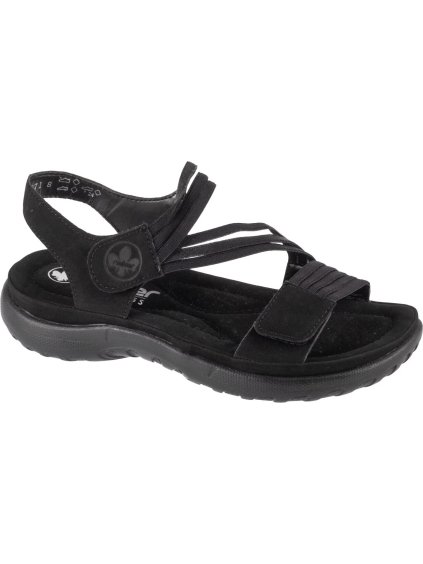 Fekete női pántos szandál Rieker Sandals