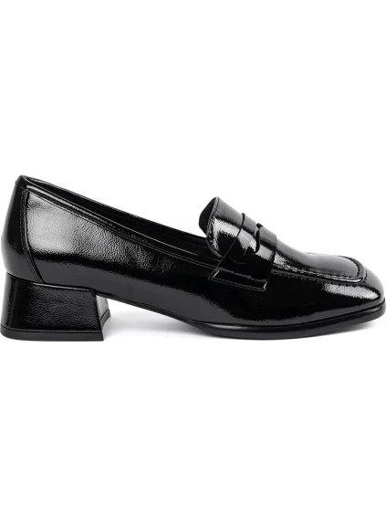 Fekete női lakkbőr félcipő