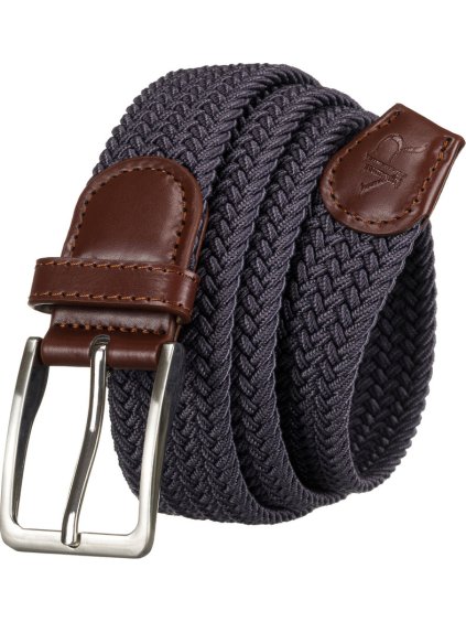 Rovicky Sötétszürke kötött öv ezüst csattal