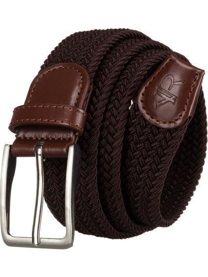 Rovicky Sötétbarna fonott öv ezüst csattal