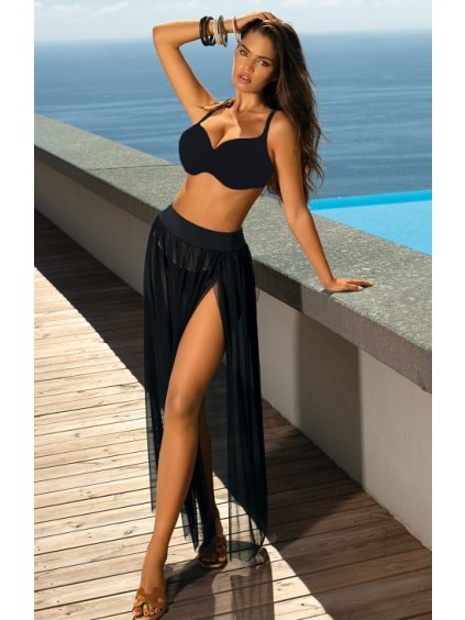 Fekete női strandszoknya Self DAN 01