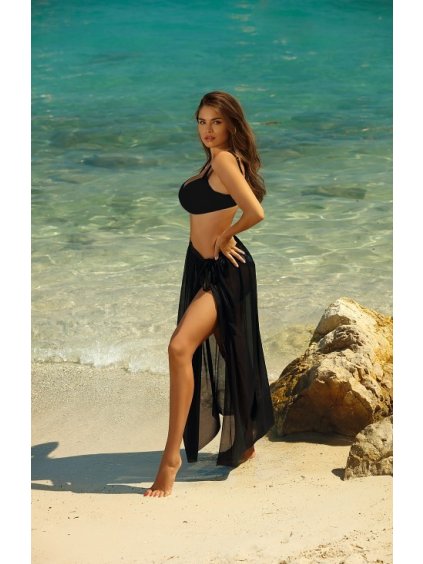 Női fekete hosszú strandszoknya Self DAN 02 (Barva fekete, Méret M)