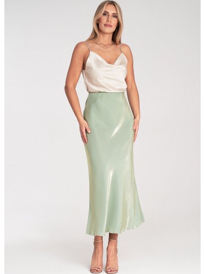 Zöld női viszkóz szoknya