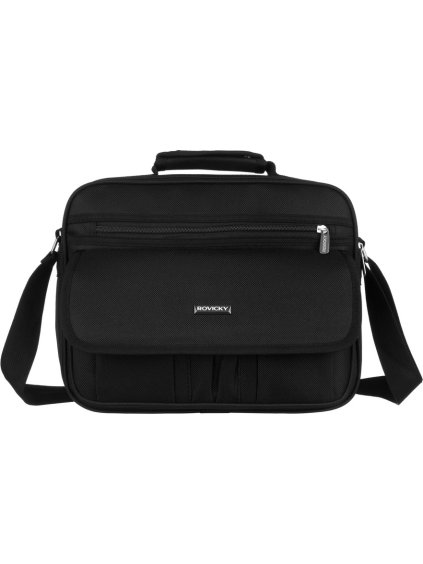 Rovicky fekete férfi tágas laptoptáska
