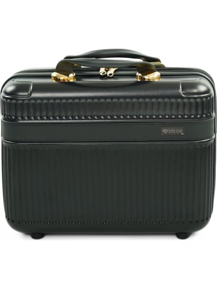 Fekete kis utazóbőrönd Solier Nokiro