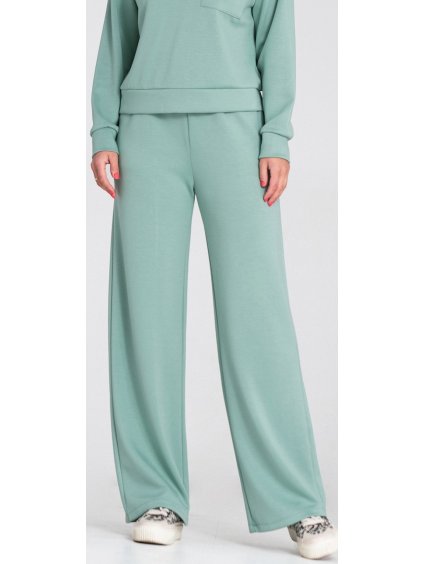 Menta színű női bő melegítőnadrág viszkózzal