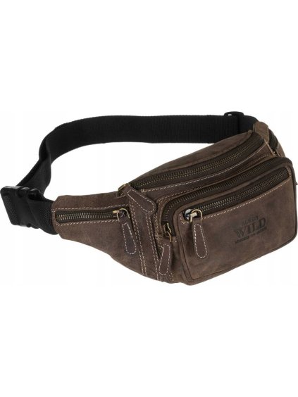 Always Wild sötétbarna férfi bőr deréktáska